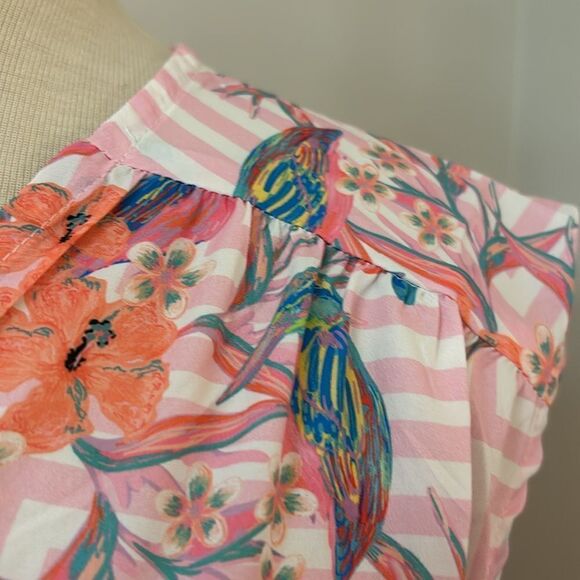 NWT AMERICA & BEYOND Hummingbird Print Maxi Dress M - Picture 8 of 13